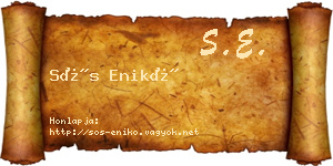 Sós Enikő névjegykártya